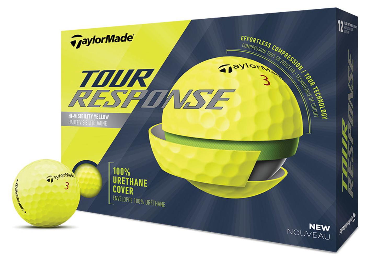 TaylorMade Tour Response Yellow Golf Balls (12 Balls)