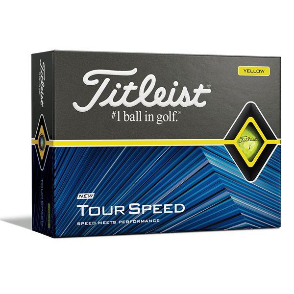Titleist Tour Speed Yellow Golf Balls (12 Balls)