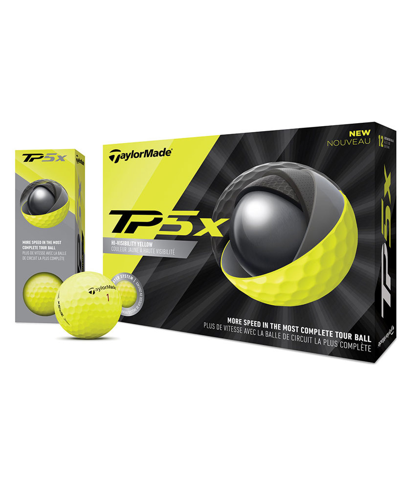 TaylorMade TP5 X Yellow Golf Balls (12 Balls)