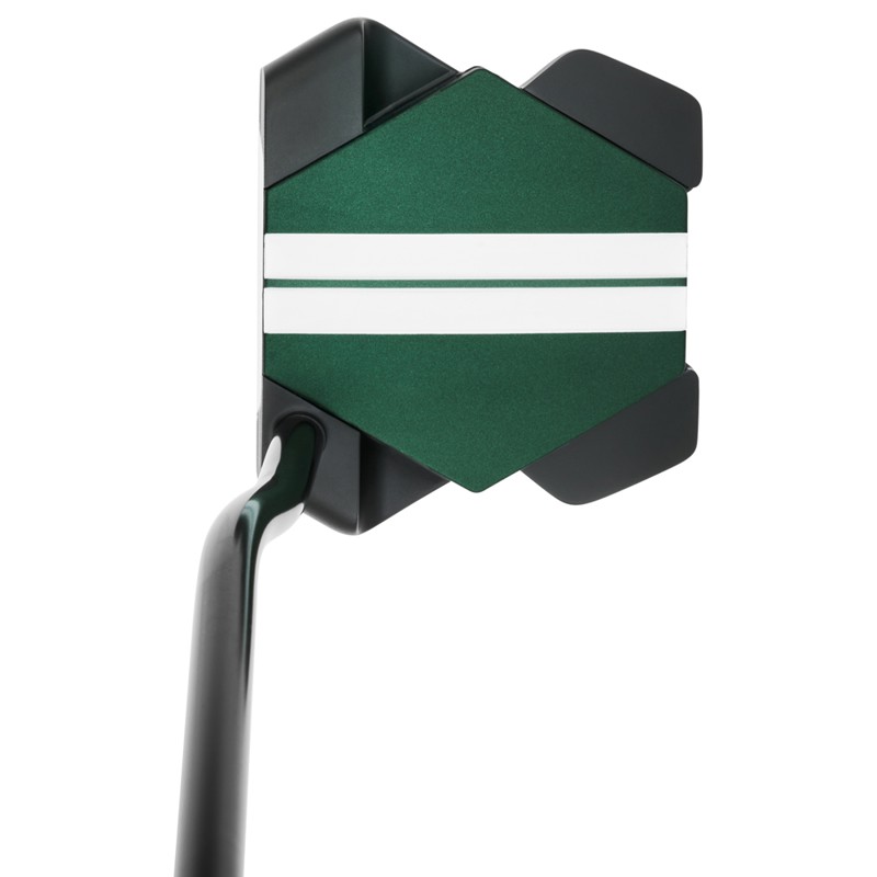 Odyssey TRTL DB putter at address, double bend shaft