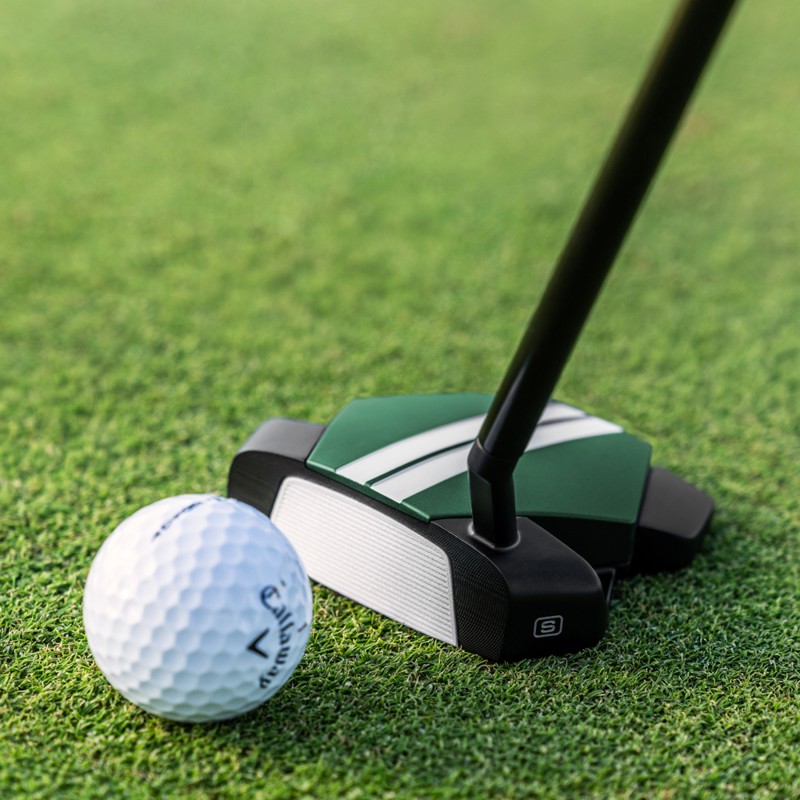TRTL S putter at address on the green
