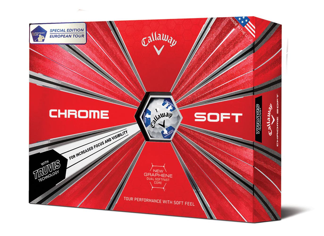 Callaway Chrome Soft Truvis Europe Tour Golf Balls (12 Balls) 2019 Limited Edition