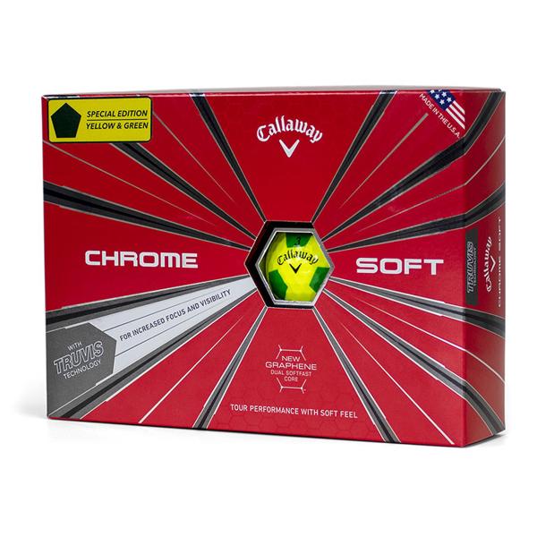 Callaway Chrome Soft Truvis Yellow Green Golf Balls (12 Balls) 2019