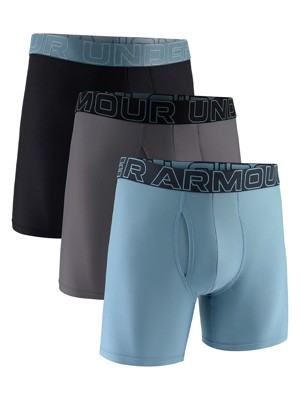 Under Armour Mens 6 Inch Performance Tech Mesh Solid Boxerjock Shorts (3 Pack)