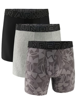 Under Armour Mens 6 inch Performance Tech Print Boxerjock Shorts (3 Pack)