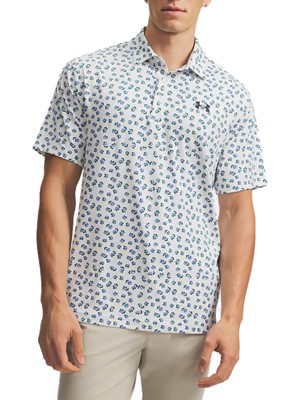 Under Armour Mens Playoff 3.0 Rose Mignonette Printed Polo Shirt