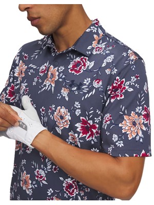 Under Armour Mens Matchplay Linear Floral Printed Polo Shirt