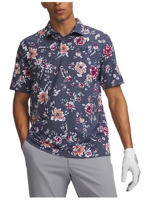 Under Armour Mens Matchplay Linear Floral Printed Polo Shirt