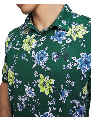 Under Armour Mens Matchplay Linear Floral Printed Polo Shirt