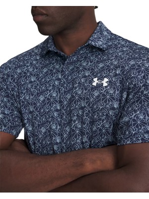 Under Armour Mens Matchplay Linework Florals Printed Polo Shirt