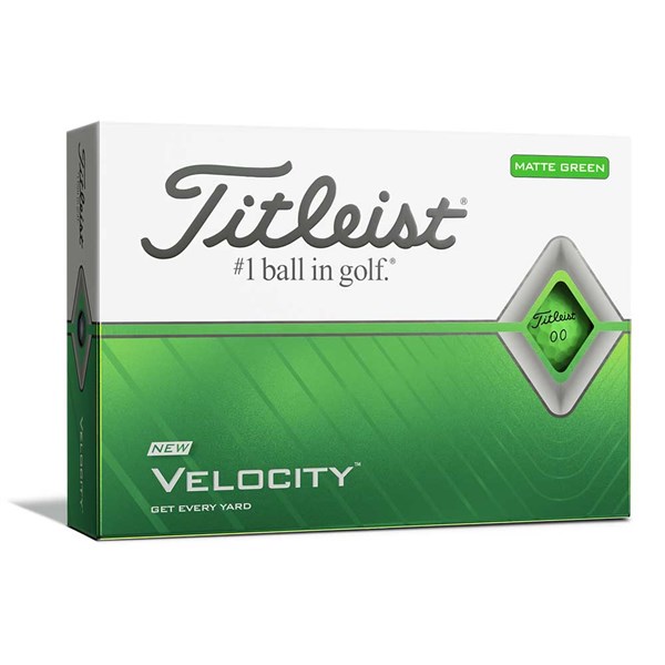 Titleist Velocity Matte Green Golf Balls (12 Balls)