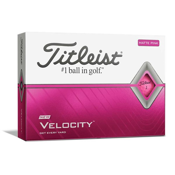 Titleist Velocity Matte Pink Golf Balls (12 Balls)