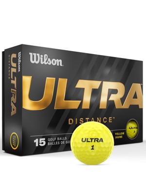 Wilson Ultra Distance Yellow Golf Ball (15 Balls)