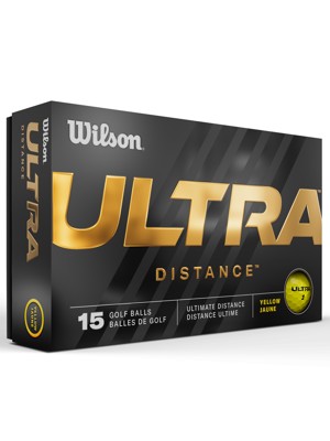 Wilson Ultra Distance Yellow Golf Ball (15 Balls)