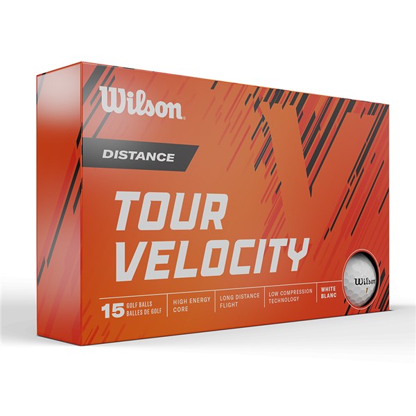 Wilson Tour Velocity Distance Golf Balls (15 Balls)