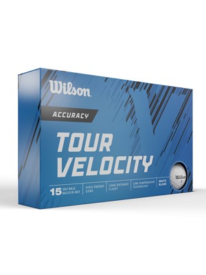 Wilson Tour Velocity Accuracy Golf Balls (15 Balls)