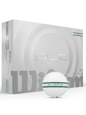 Wilson Duo Soft TRK360 White/Green Golf Balls (12 Balls)