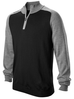 Wilson Mens 2-Tone TurtleNeck Quarter Zip Sweater
