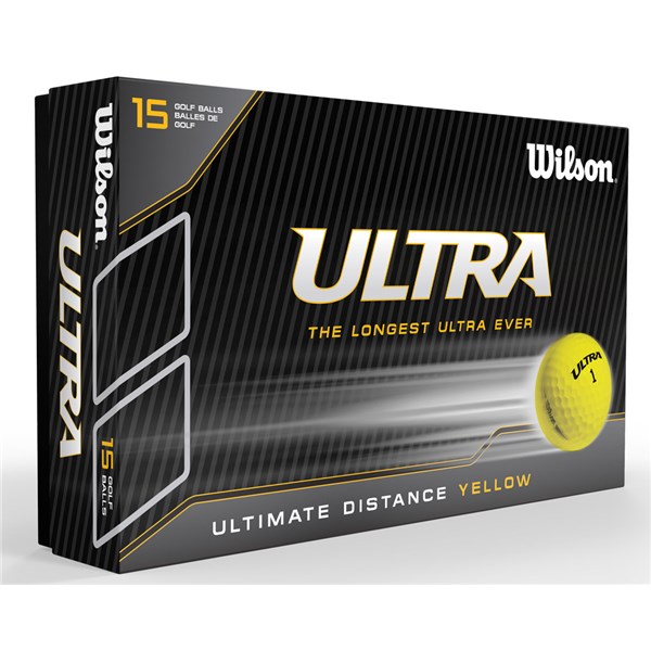 Wilson Ultra Ultimate Distance Yellow Golf Balls (15 Balls)