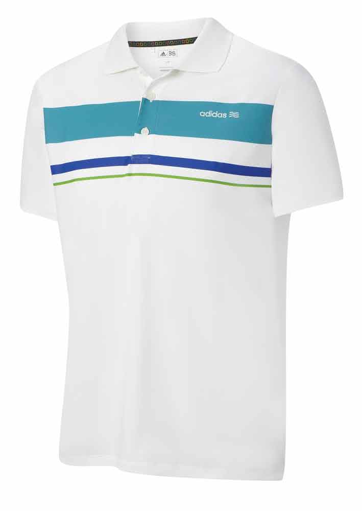 adidas Mens FP Blocked Stripe Polo Shirt - Golfonline