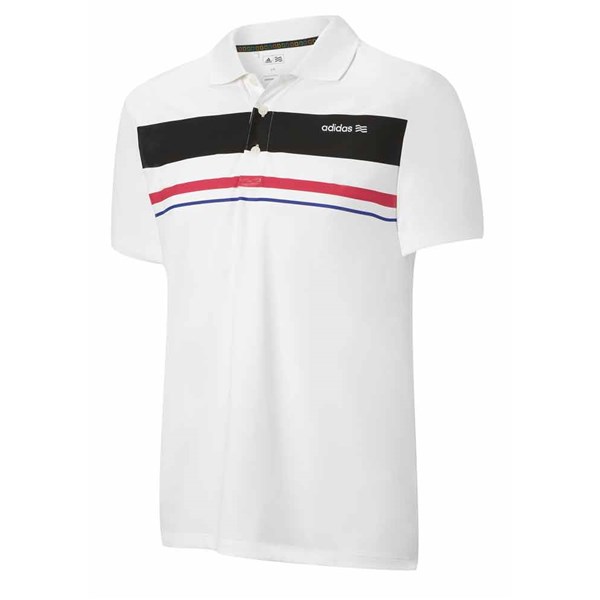 adidas Mens FP Blocked Stripe Polo Shirt - Golfonline