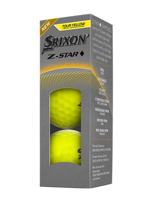 Srixon Z-Star Diamond Tour Yellow Golf Balls (12 Balls)