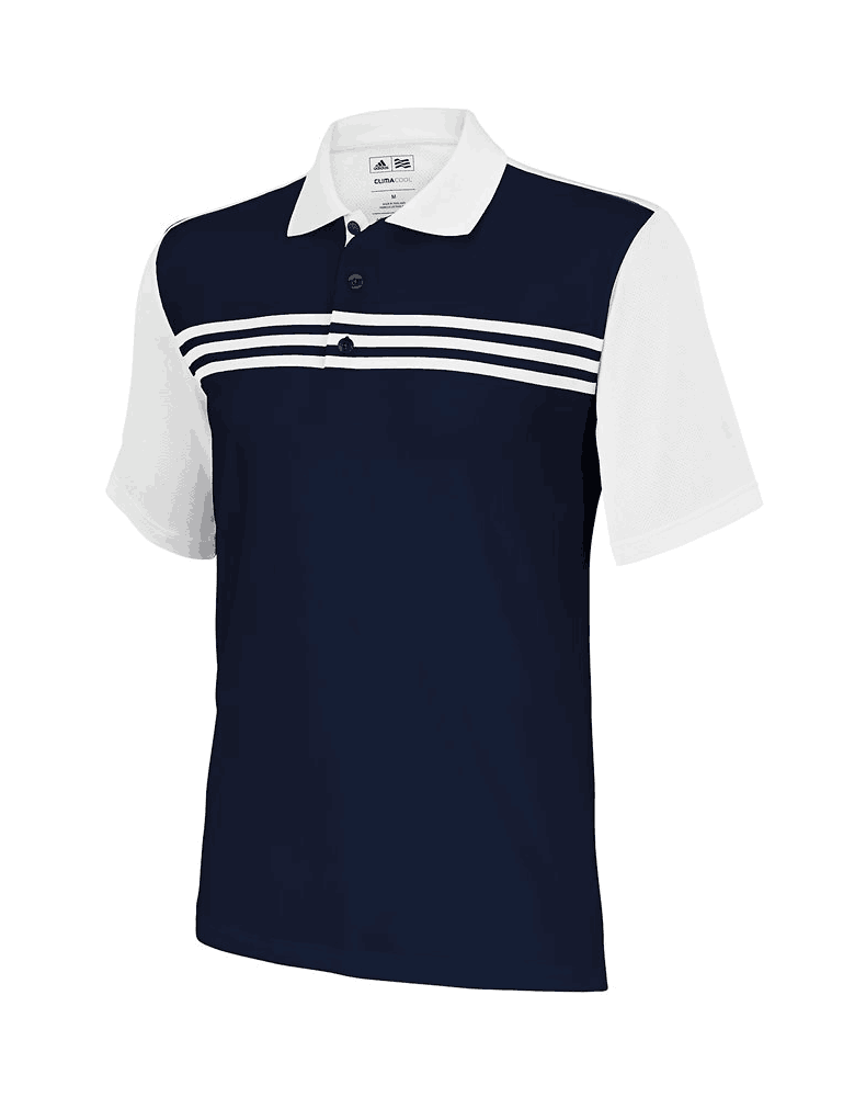 adidas Mens ClimaCool 3Stripes Color Block Polo Shirt 2013