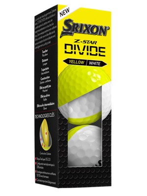 Srixon Z-Star Divide White/Yellow Golf Balls (12 Balls)