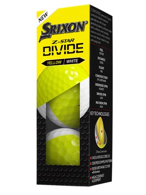 Srixon Z-Star Divide White/Yellow Golf Balls (12 Balls)