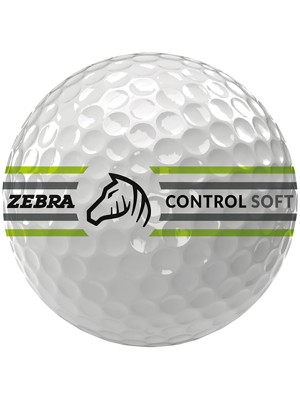 Zebra Control Soft 360 Alignment White Golf Balls 12 Balls