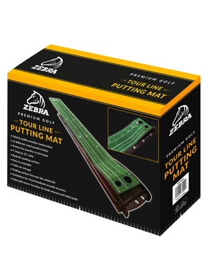 Zebra Tour Line Premium Putting Mat - 275 x 30 cms