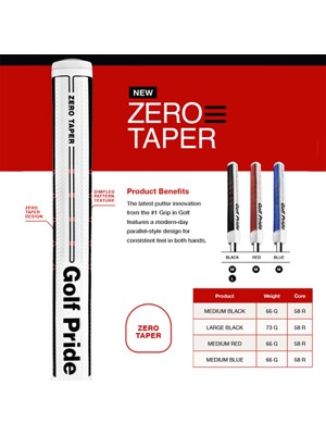 Golf Pride Zero Taper Putter Grip - Large