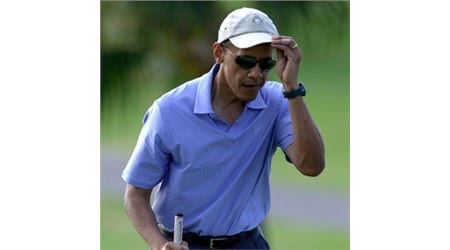 President Barack Obama Enjoys a Leisurely Round in Hawaii