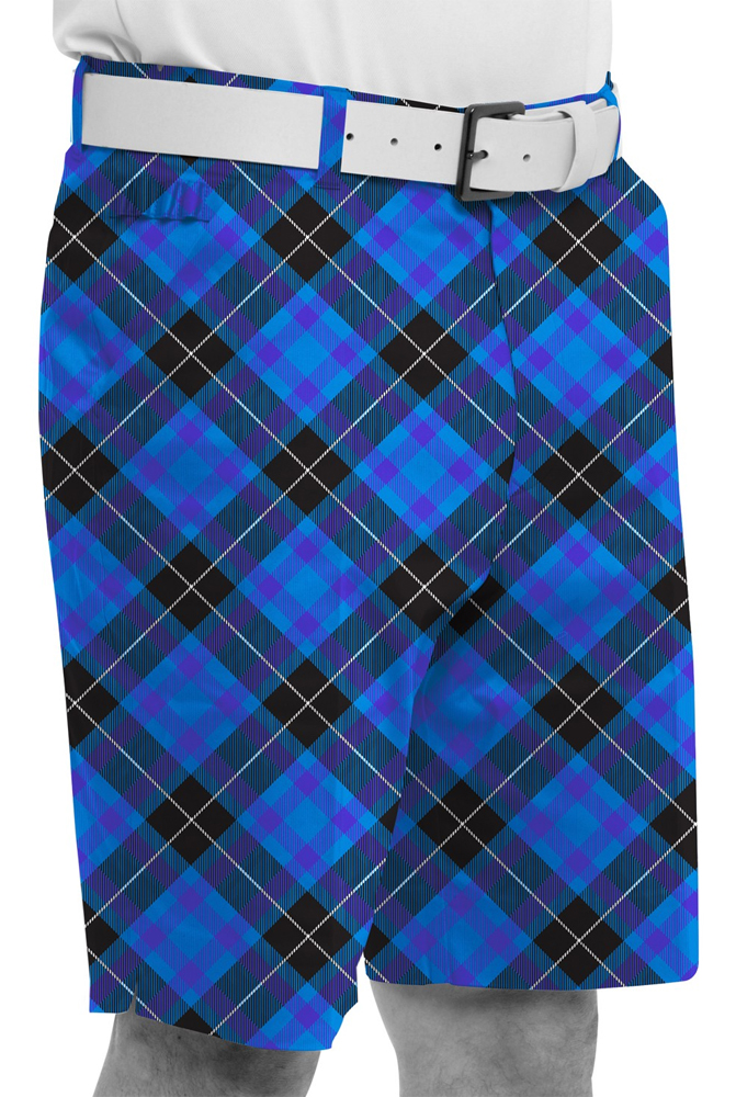 Royal And Awesome Blue Plaid Trews Golf Shorts | GolfOnline
